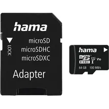 Hama microSDXC 64GB Class 10 80MB/s UHS-I + SD-Adapter/Mobile