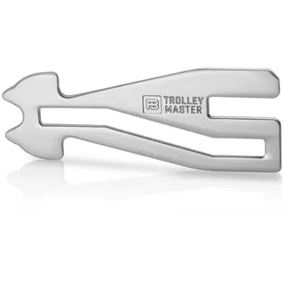 FABACH Trolley Master Einkaufswagenlöser für Einkaufswagen - Öffnet Frontlader- und Seitenschubfachsysteme - Abziehbarer Einkaufswagenchip Einkaufs-Chip Schlüsselanhänger aus Metall