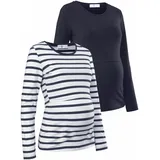 NEUN MONATE Umstandsshirt NEUN MONATE "2er Pack Shirts für Schwangerschaft und Stillzeit", Damen, Gr.