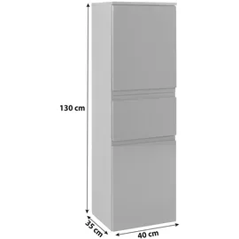 Held Held-Möbel Midischrank Cardiff Dekor Grau