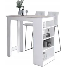 Akord Bartisch 115 x 103 x 50 cm Weiß/Sonoma Eiche