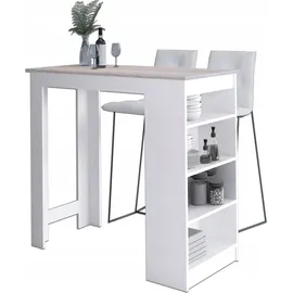 Akord Bartisch 115 x 103 x 50 cm Weiß/Sonoma Eiche