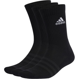 adidas Unisex Cushioned Sportswear 3 Pairs Crew Socken, Black/White, S