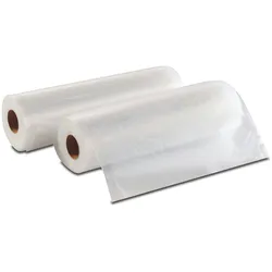 Solis Vakuumierfolie für Vakuumierer, 2 Rollen BPA-frei, 600x20 cm, Dicke 110 μm