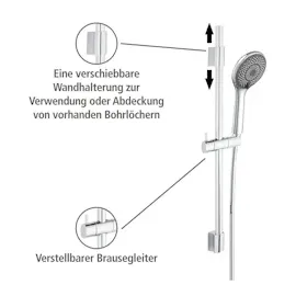 Wenko Brauseset Watersaving Chrom