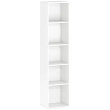 Homcom Bücherregal 30 x 24 x 133,5 cm Weiß