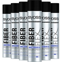 Syoss Haarspray Fiber Flex Flexibles Volumen Haltegrad 4, extra stark, 6er Pack (6 x 400 ml)