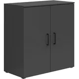 milino Kommode Multi-Stauraum 80 x 83 x 40 cm Anthrazit