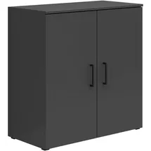 milino Kommode Multi-Stauraum 80 x 83 x 40 cm Anthrazit