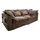 Massivmoebel24 Couch Baumwolle 3-Sitzer Braun