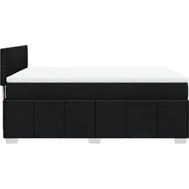 vidaXL Boxspringbett mit Matratze Schwarz 140x200 cm Stoff