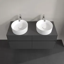 Villeroy & Boch Waschbeckenunterschrank 4 Auszüge 120 x 54,8 x 50 cm Schwarz