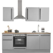 BASIC by Balculina Winkelküche L-Form 220 cm grau
