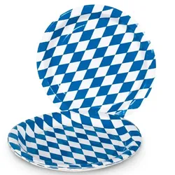 10 Pappteller Bayrische Raute