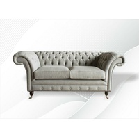 JVmoebel Chesterfield-Sofa, Chesterfield Milch Wohnzimmer Modern Design Couchen Sofa Kreative grau