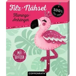 COPPENRATH 72527 Ruck, zuck kreativ! Filz-Nähset Flamingo-Anhänger (100% selbst gemacht)