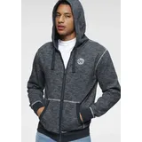 H.I.S. Kapuzensweatjacke in marine-meliert | Gr.: 4XL