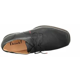 THINK! Herren GURU chromfrei gegerbte nachhaltige Halbschuhe, SCHWARZ 0010