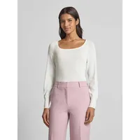 Zero Strickpullover mit Ballonärmeln, Offwhite, 40