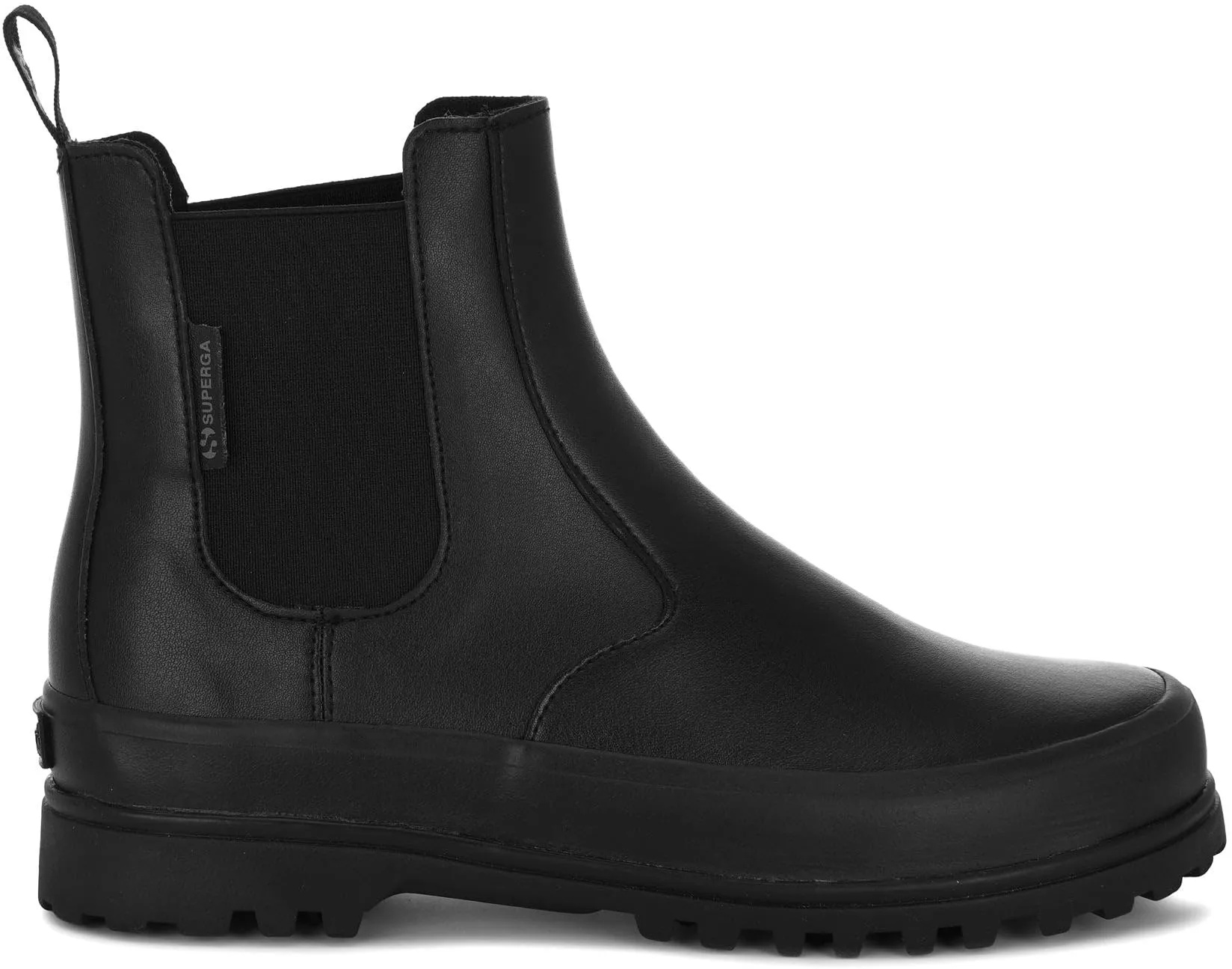 Superga Women's 2678 Alpina Vegan Leather Boots Black in Size 37 - 37 EU