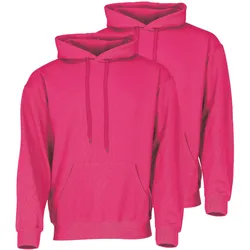 Doppelpack Fruit of the Loom Classic Kapuzen-Sweat, fuchsia, M
