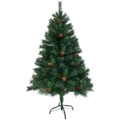 SVITA Weihnachtsbaum künstlich Tannenzapfen und Beeren inkl. Ständer 150cm