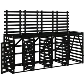 deluke Mülltonnenbox BOUMI 318 x 91,5 x 128,5 cm schwarz