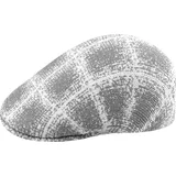 Kangol Grunge Plaid 507 Flatcap Schirmmütze Schiebermütze Herren - mit Schirm Sommer Frühling-Sommer - XL (60-61 cm) grau - XL