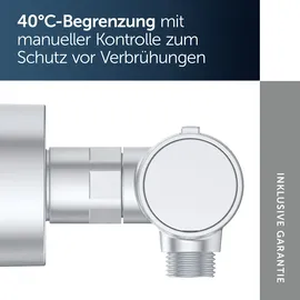 Ideal Standard Alu+ Brausethermostat Aufputz DN 15 Silber BD582SI