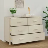 vidaXL Sideboard HAMAR Honigbraun 113x40x80 cm Massivholz Kiefer