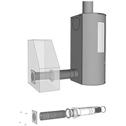 ADURO Ofenrohr »Frischluftsystem«, für Aduro Kaminöfen mit ext. Luftzufuhr - schwarz