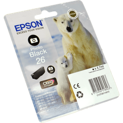 Epson Tinte C13T26114012 Photo Black 26  foto schwarz