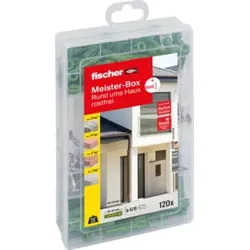 fischer Meister-Box Rund ums Haus rostfrei + Schraube (120 Teile)
