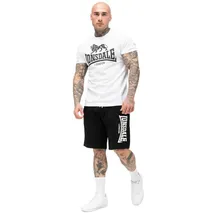 Lonsdale Herren T-Shirt & Shorts Set normale Passform MAIR, White/Black, XXL