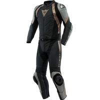 Dainese Avro 4, Lederkombi 2tlg. - Matt-Schwarz/Grau/Gold - 64