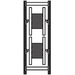 Regale für Kabeltrommeln, 3300 x 900 x 900 mm, Grundregal