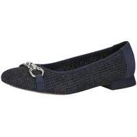 CAPRICE Damen Ballerinas Bast Elegant, Blau 39