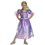 Disney Rapunzel und Schultersitzer Deluxe-Kostüm für Mädchen von Disguise - Offiziell lizenziertes Prinzessinnen-Outfit mit Rapunzel mit einem magischen Schultersitzer-Begleiter