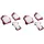 Hudora Biomechanisches Protektoren Set Comfort pink M