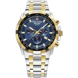 Swiss Alpine Military Herren Uhr Chrono 7043.9145SAM Edelstahl - Blau