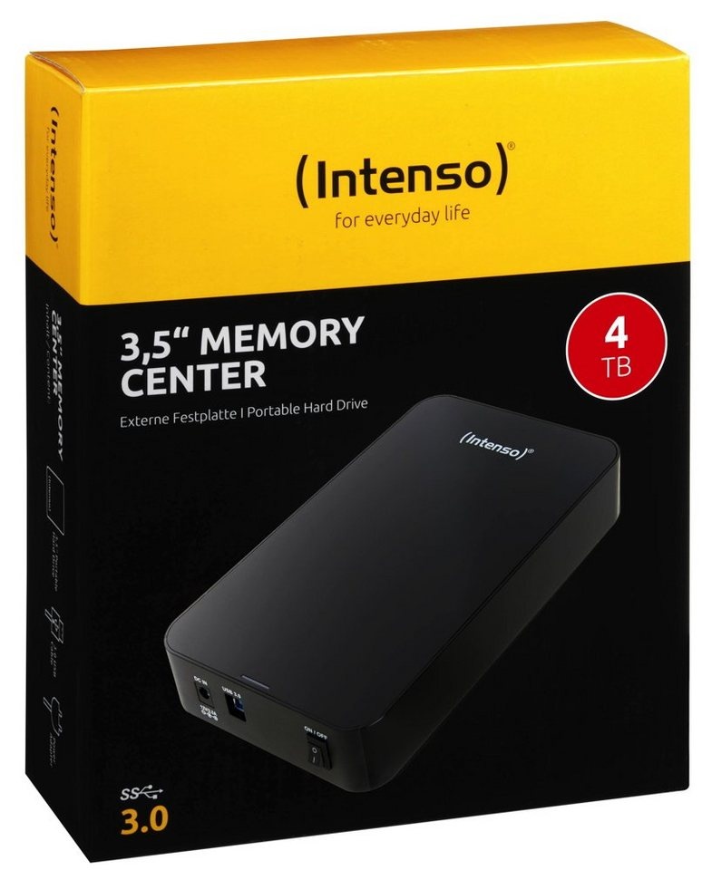 Intenso externe Memory Center 3,5 Zoll 4TB USB 3.0 schwarz externe HDD-Festplatte 4 TBroprexx GmbH