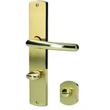Alpertec WC-Langschildgarnitur Isabella Messing gold abgerundet