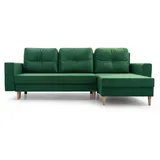 e-meubles Ecksofa CARL – Ottomane Links und rechts montierbar, Couch für Wohnzimmer, Schlafsofa Sofagarnitur Sofa Eckcouch L-Form Wohnlandschaft, m... - Weiß/Grau