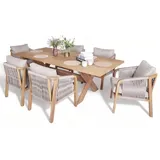 aea Gartenlounge-Set 7-tlg. Beige