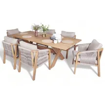 aea Gartenlounge-Set 7-tlg. Beige