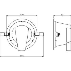Beg LED-Downlight 1er DL12-18-172-LED-3C weiß Kunststoff