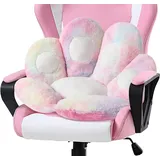 LANPEW Katze Pfot Rückenkissen Sitzkissen Cute Cat Paw Stuhlkissen Plüsch Komfort Sitzpolster Büro Lazy Warm Sitzkissen Bett Tatami Bodenkissen für Home (Schwarz, 60x60cm) (Farbe, 70x70cm)