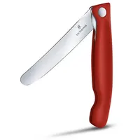Victorinox Swiss Classic Frühstücksmesser 1 cm rot/silber Wellenschliff