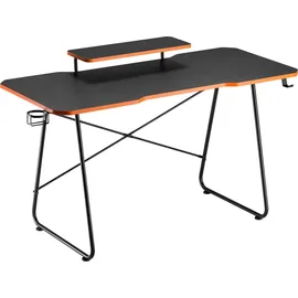 NanoRS Gaming-Tisch mit NanoRS-Monitorablage, 50kg max, Höhe 850mm, schwarz, RS170 - Schwarz/Orange