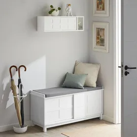 SoBuy Wandgarderobe FHK18 Weiß